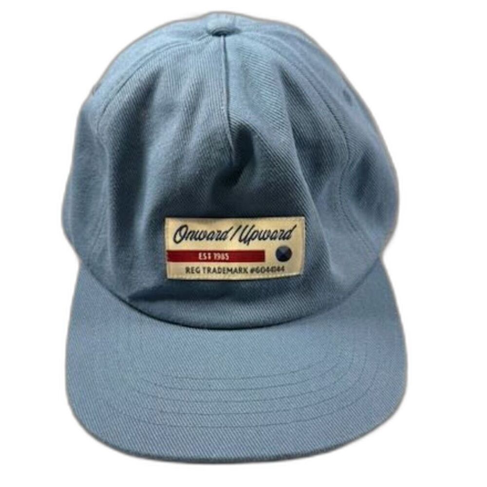 Onward Upward Blue Dad Hat Adjustable Strapback Cap Embroidered Patch